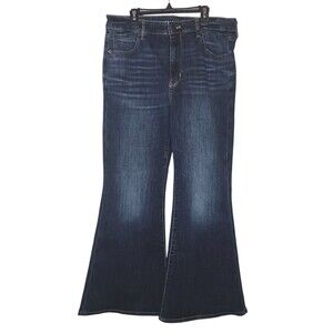 American Eagle Super High Rise Flare Jeans With Next Level Stretch Size 14 32W